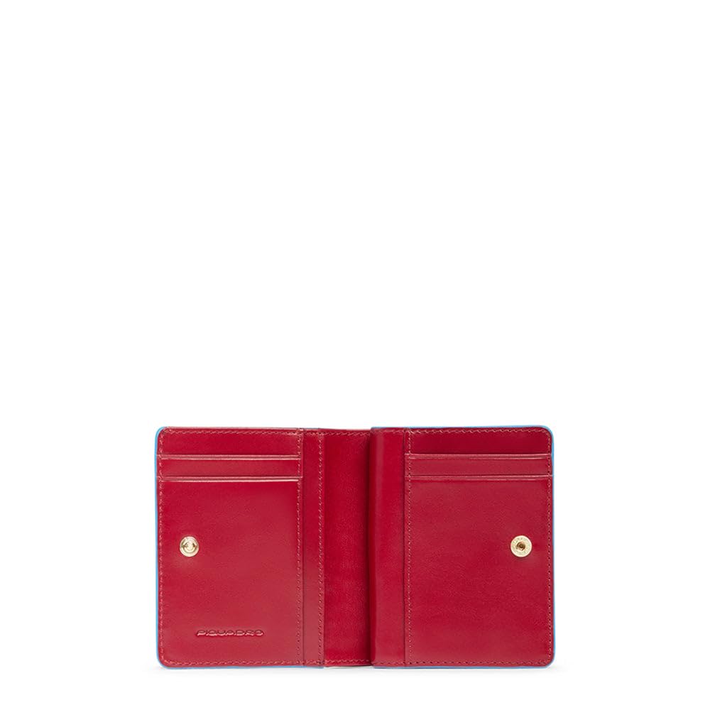 Piquadro - Cartera Compacta Blue Square en Piel - Mujer - Rojo
