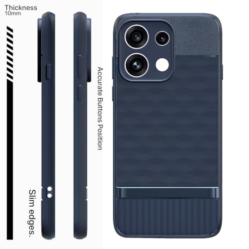 Image of Outlouders Back Cover for Oppo Reno 16c 5G | Full Camera Protection | TPU Soft Flexible Shockproof Bumper Case (Blue)