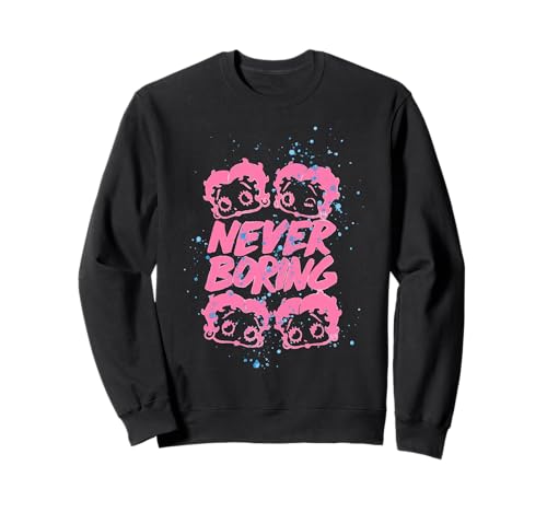 Betty Boop Pink ne s'ennuie jamais Sweatshirt
