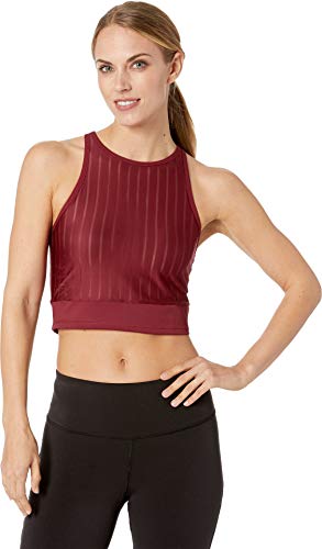 Reebok Women's Crop Tank, Rustic Wine, X-Small
