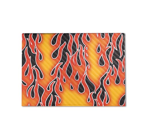 Image of Carbon Fiber Gaming Skin Compatible with HP Envy x360 16 inch (2023) - Hot Flames - Premium 3M Vinyl Protective Wrap Decal Cover - Easy to Apply | Crafted in The USA by MightySkins