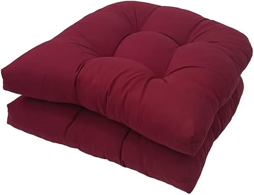 Miniatura 7 de Cojín para tumbona de patio, paquete de 2 almohadillas para silla de sofá o sillón, cojines rellenos para muebles de patio para silla de mimbre,