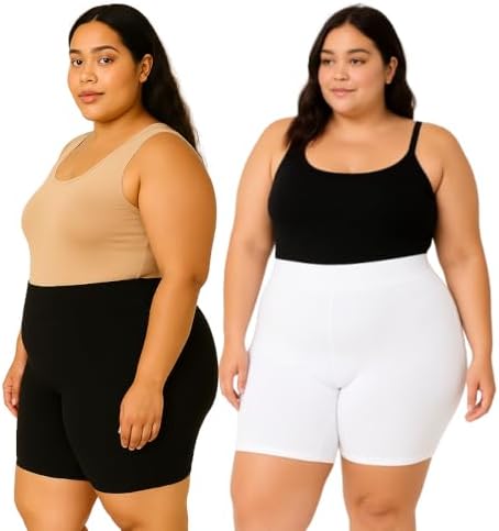 Kit 2 Bermuda Plus Size Segunda Pele Cós Alto Short Cintura Alta ...