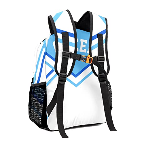 Personalized Cheer Cheerleader Sky Blue Custom Backpack Waterproof Multifunctional Daypack with Name Gift3