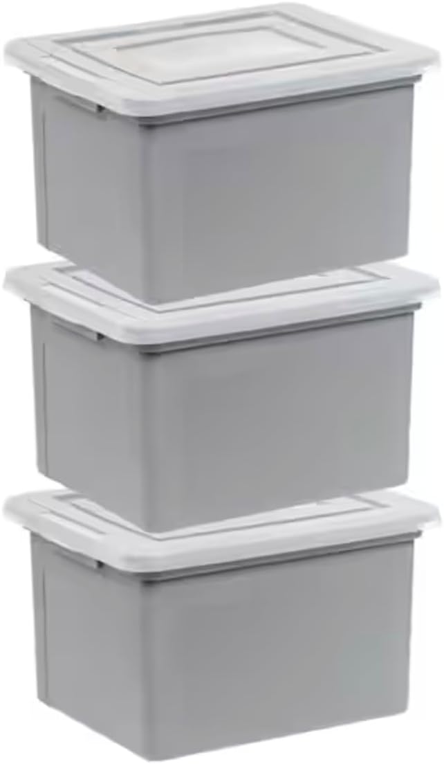 File Organizers Plastic Storage Box (3 Pack) YD18442