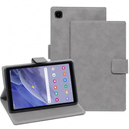 Image of Premium Flip Cover for Samsung Galaxy Tab A7 Lite 8.7 Inch, PU Leather, Soft TPU Back, Magnetic Stand, Professional Style (Grey)