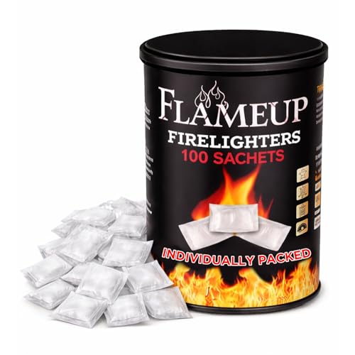 FlameUp Natural Firelighters 100 Individually Packed
