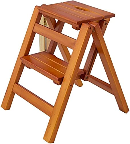 Tabouret pliant en bois massif escalier intérieur multifonction - 2