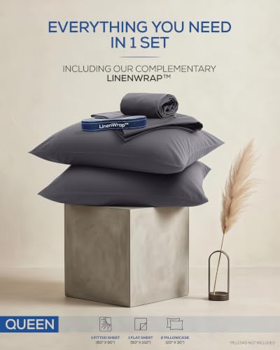 Image of Utopia Bedding Queen Sheet Set 4 Piece Soft Sheets - Grey