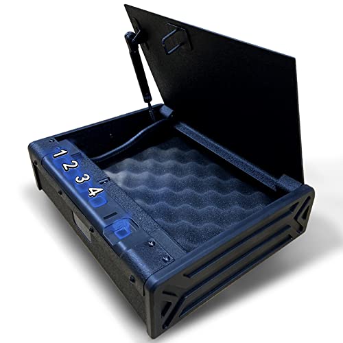KAER Gun Safe, Biometric Gun Safe for Pistols, Quick Access Fingerprint Safe with Fingerprint Lock Mute LED Two Handguns Capacity Pistol Safe for Home Bedside Nightstand Car