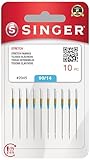 SINGER 10-Pack Stretch 2045 Sewing Machine Needles, Size 90/14