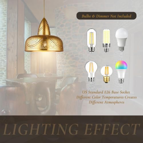 Image of Moroccan Gold Ceiling Lamp Porous Arabic Ceiling Light Fixture