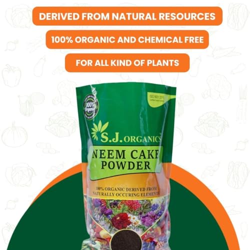 Image of SJ Organics Neem Cake Powder | Powerful Soil Enhancer for Vigorous Plant Growth (Pack of 5)