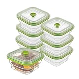 Restaurantware -Fresh Hero - Contenedores de almacenamiento de 16 onzas, 20 recipientes herméticos duraderos para alimentos, aptos para microondas, congelable, contenedor plegable de silicona verde
