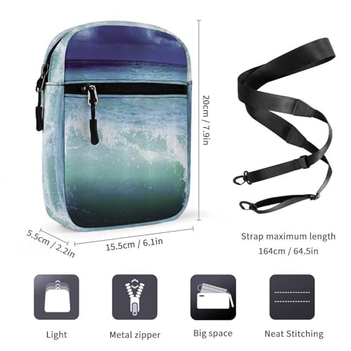 Ocean Wave Mini Crossbody Bag Anti-Theft Side Shoulder Bags Messenger Bag Unisex2