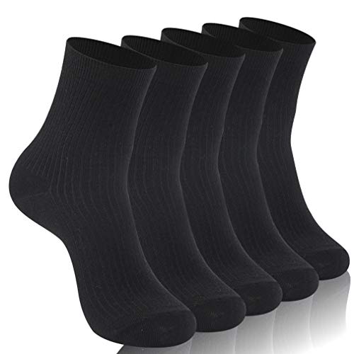 Women Crew Socks, RTZAT Colorful Wool Thick Warm Winter Vintage Knit Thermal Socks, Christmas Gifts for Women, 5 Pairs