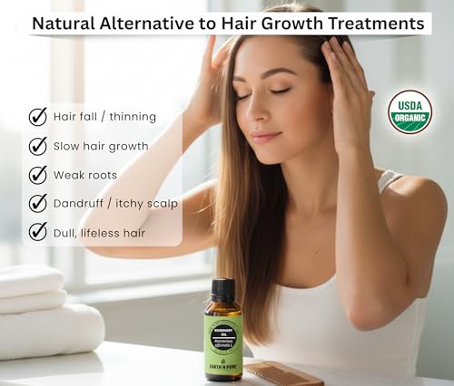 Image of Earth N Pure Rosemary Essential Oil | 100% Pure, Natural & Undiluted | Steam Distilled Rosemary Oil for Hair, Scalp, Skin, Aromatherapy & Diffuser | Vegan & Cruelty-Free | 30ml