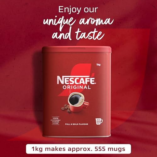 Nescafe Original Instant Coffee Granules, Rich & Full Flavoured 1Kg (555 Mugs)