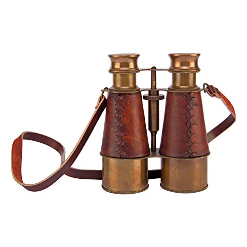 Binocular Kartique Antiguo Latón con Funda de Cuero miniatura 4