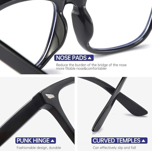 Image of IFLASH | Zero Power Blue Cut Computer Glasses | Gaming Glasses | Anti Glare, Lightweight & Blocks Harmful Rays | UV Protection Specs | Men & Women | Medium
