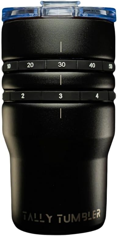 Tally Tumbler 4-in-1 Premium Can Cooler & Scorekeeping Tumbler | Fits All 12oz Cans & Bottles | Golf & Game Ring Scoring System | Insulated Stainless Steel with Lid