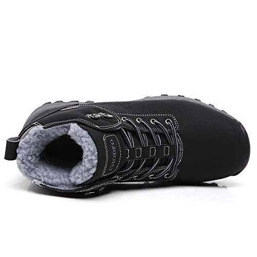 Image of TSIODFO Fashion Men Boots Winter Waterproof Outdoor Hiking Shoes Leather