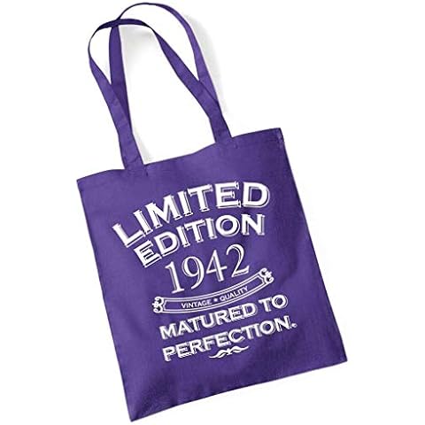 Fun Birthday Gift Present Tote Shopping Cotton Bag Limited Edition Matured To Perfection Year 1942 Cover