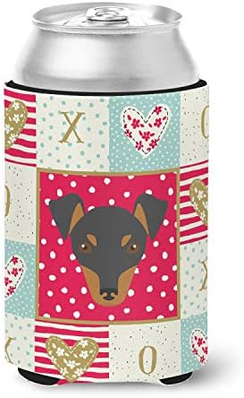 Caroline's Treasures CK5218CC Manchester Toy Terrier Love Can or Bottle Hugger, Red Cooler Washable Drink Sleeve Collapsible Beverage Insulated Holder, Can Hugger, Multicolor image 2