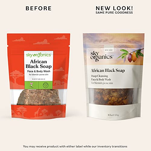 Sky Organics African Black Soap Bar For Body To Cleanse, Soothe & Refresh, 16 Oz #TOP2