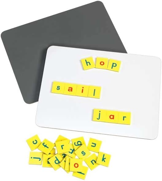 Miniatura 6 de Really Good Stuff Pizarras magnéticas de borrado en seco con azulejos de letras de espuma, paquete de 6 estudiantes