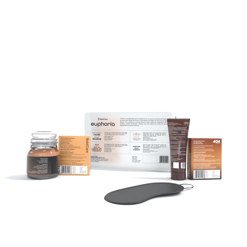 Image of Bold Care Euphoria Couples Kit for Date Nights | Condoms, Lube & Accessories for Memorable Moments | Fun Indoor Dates | Deeper Connections & Bonding | Gifting Set for him & her