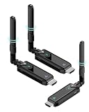 Tongtion Émetteur HDMI sans Fil et 2 Récepteurs, Portée 350m/1148ft, Transmission Vidéo sans Fil 1080P pour Ordinateur Portable, Caméra, TV Box vers HDTV, Moniteur, Projecteur