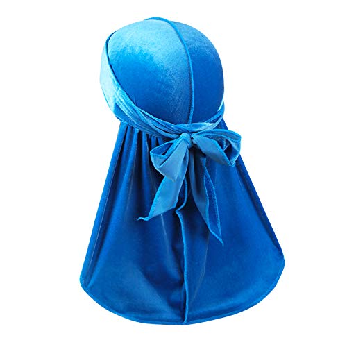 Premium Velvet Wave Durag - Silky Durag Headwraps with Extra Long Tail and Wide Straps for 360 Waves