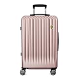 [New Trip] スーツケース キャリーケース 機内持ち込み 軽量 大型 S/M/Lサイズ キャリーバッグ 耐衝撃 大容量 ファスナータイプ 静音 ダブルキャスター TSAロック 海外 旅行 ビジネス 出張 (ローズゴールド、Lサイズ：7泊～長期旅行/95L)