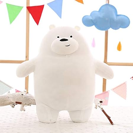 Amazon Llde アニメ漫画 3 裸クマ非常にソフトぬいぐるみかわいいパンダシロクマテディベアぬいぐるみのおもちゃの装飾ギフト ぬいぐるみ おもちゃ