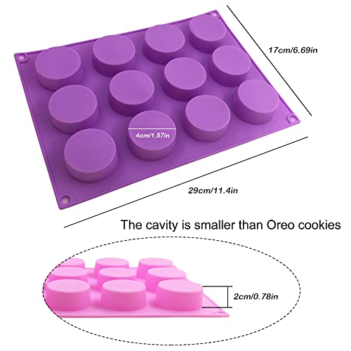 image for SENHAI 3 Pcs 15 Holes Cylinder Silicone Molds for Making Chocolate Can