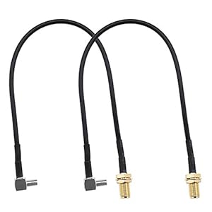 2x SMA Vrouwelijke TS9 Mannelijke Haakse Antenne Adapter Kabels Pigtail Coaxiale RG174 Lage Verlies 20 cm Voor 4G Wifi Router Mobiele Hotspots