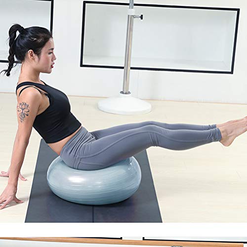 Keenso Donut Exercise Ball,Inflatable Exercise Ball Training Stability Ball for Yoga Pilates Balance Training, Training, Office (Grey) - Image 6