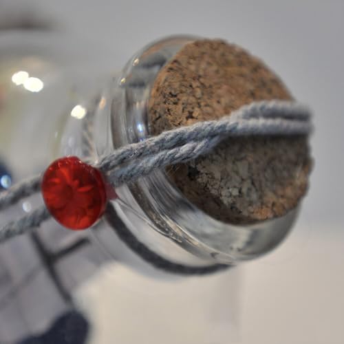 LAMF Drift Bottle Decor, Sailing Boat in Wishing Bottle Glass Cork Bottles, Pirate Ship in a Bottle Kit Handicraft Nautical Home Decorations Gifts Crafts