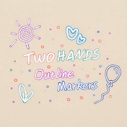 TWOHANDS Outline Markers,Glitter Paint Pens,Metallic Markers,8 Assorted Colors,Great for writing and drawing lines on Paper,Posters,Greeting and Gift Cards (1 PACK) 2005 - Thumbnail 5