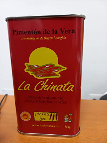 La Chinata Hot Smoked Paprika Powder Pimentón Ahumado Picante 750g Tin