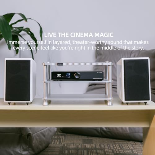 Image of SMSL Bookshelf Speakers Tabebuia, Studio Hi-Fi Speakers for Home Audio Wavecor Custom Drivers, 100 Watts Per Channel, Audiophile HIFI Two-Way Bookshelf Desktop Surround Passive Speaker, Black (Pair)