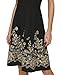 Calvin Klein Women's Sleeveless Round Neck Embroidered Scuba Crepe A-line Knee Length Dress, Black/Gold, 16