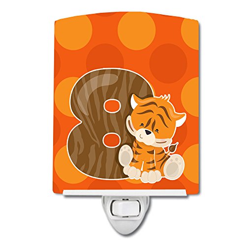 Lámpara de noche de cerámica con diseño Tiger 6x4x3
