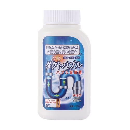 Limpiador de drenaje de ducha, polvo limpiador de tuberías de 350 g, potente polvo de limpieza de acción rápida para sótano, alcantarillado, cocina, bañera, baño, lavandería, RV