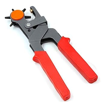 KEKEYANG 6 Hole Multifunction Portable Leather Punch Pliers Hand Belt Hole Manual Holes Drilling Machine with Screwdriver Tools