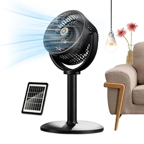 Ventilador para habitación Alimentación solar, Alturas ajustables, Flujo