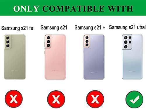 Hitaoyou Samsung Galaxy S21 Ultra Case, Galaxy S21 Ultra Case with Camera Cover & Kickstand Military Grade Shockproof Heavy Duty Protective with Magnetic Car Mount Holder Case for Galaxy S21 Ultra