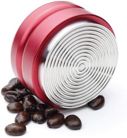 MindfulKing | 53mm Espresso Leveler Tool, Circular Distributor, Use for 54mm Breville, Spaziale, Pavoni Portafilters, Coffee Leveler Tool (Red)