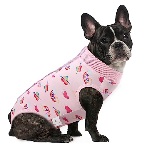 ASENKU-Rainbow-Dog-Recovery-Suit-Pet-Pajamas-Dogs-Recovery-Suit-for-Dogs-Cats-After-Surgery-Dog-Pajamas-Outfit-Bodysuit-for-Small-Medium-Large-Dog-Cat-Costume-RainbowXL